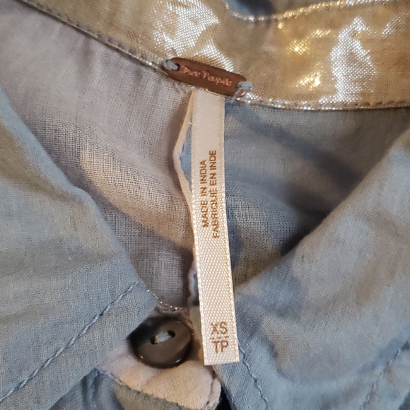 Blue free people shirt - Picture 5 of 5